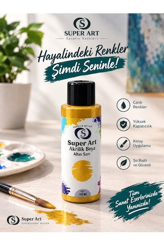 Superart Akrilik Boya 100 ML Altın Sedef