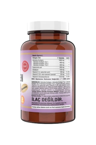 Collagen Kolajen Tip 1-2-3 Hyaluronic Acid 2 X 90 Tablet