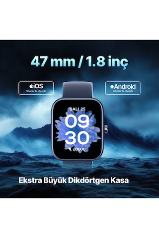 Ttec 2S09WS Tempus 47 MM Dikdörtgen Kasa Akıllı Saat