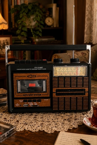 Fepe Fp-319bt Elektrikli Nostaljik Kaset Çalar Radyo - Bluetooth, Usb, Sd Müzik Çalar
