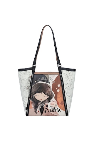 Anekke Alma Shopper Çanta 39 Cm 16l Hacimli Şık Ve Hafif Günlük Kadın Çantası Omuz Çantası Çok Renkli