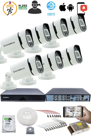 7'lı Kamera Seti - 5mp Sony Seculensli 1080p Kdj-7s-4w-p