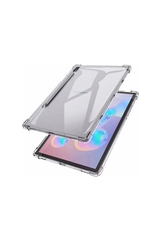 Samsung Uyumlu Galaxy Tab S7+ Sm-T970 12.4" Köşe Korumalı Anti Şok Şeffa