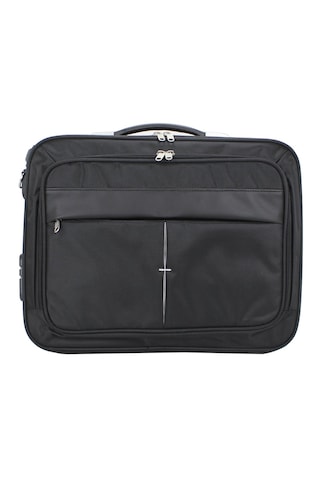 Unisex Siyah 15.6'' Çelik Kasalı Laptop Evrak Bilgisayar Çantası Siyah