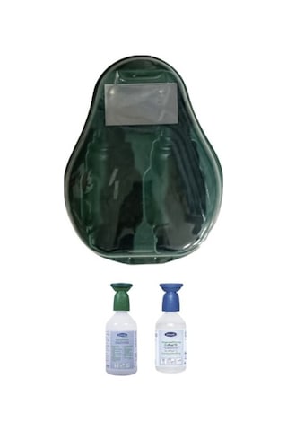 Göz Duşu Solüsyonu İstasyonu Set 1 Adet Boş İstasyon +1 Adet 500 Ml +1 Adet 250 Ml Solüsyon