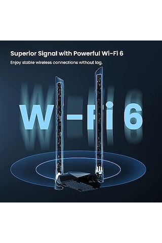 Wi-fi 6 Adaptör Usb 3.0 Ax1800 Çift Bantlı Adaptör 1201mbps 5ghz 574mbps 2.4ghz Tak Ve Çalıştır Mu-mımo Teknolo