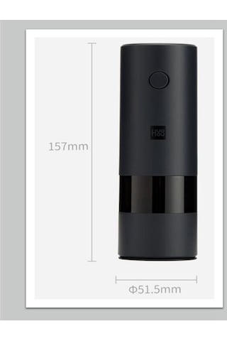 Jms Beyaz Xiaomi Huohou Otomatik Elektrikli Biber Tuz Öğütücü Led Işık 5 Modu Baharat Tahıl Porselen Taşlama Seramik Çapak Değirmeni