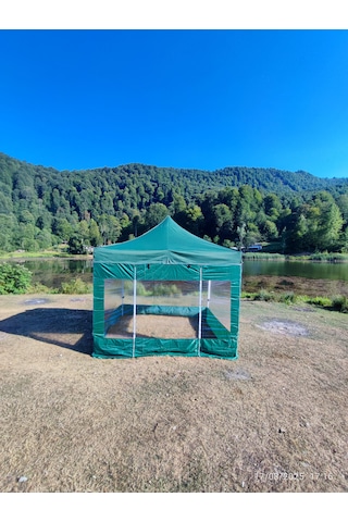 3x3 M 30 Mm Gazebo Tente Kış Bahçesi Yeşil