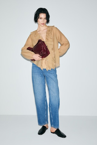 Lufian Lotus Kadın Denim Mom Fıt- Yüksek Bel Mavi Mavi 121200009100300