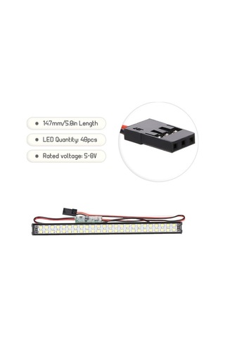 Pazly Uyumlu Traxxas, Tamiya Rc Metal Ledli İçin Geeroyoo Çatı Barı Aydınlatma Axial, Araçlar 48 1/10 - Us