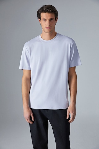 Grimelange Hıson Erkek Relaxed Bisiklet Yaka Kısa Kollu Lila T-shirt Lila