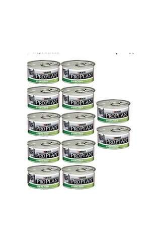 Proplan Sterilised Ton Balıklı Ve Somonlu Kısırlaştırılmış Yetişkin Kedi Maması Konserve 12x85 Gr