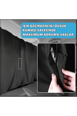 Glanz Araç İçi Perde Araba Gizlilik Perdesi Oto Güneşlik Perde Seti
