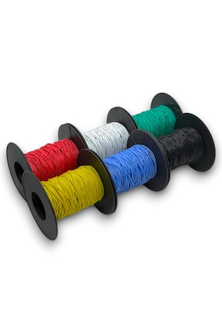 60 Metre, 30awg, 6 Renk 6x10mt, Çok Damar Montaj Kablosu, Yumuşak Silikon Tel Kablo, Atlama Kablosu - 1 Adet
