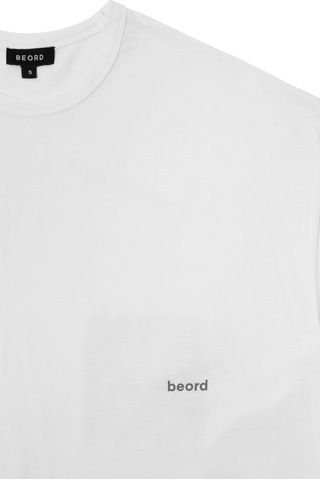 Beord Beyaz %100 Pamuk Sırt Baskılı Tişört B15511550