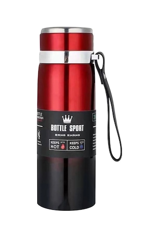 1000ml 316 Paslanmaz Çelik İzoleli Kupa Büyük Kapasiteli Vakum Termos Dış Mekan Taşınabilir Araba Yalıtımlı Su Şişesi Degrade Kırmızı