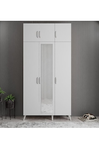 Açelya Portmanto Vestiyer Beyaz 105 cmM5