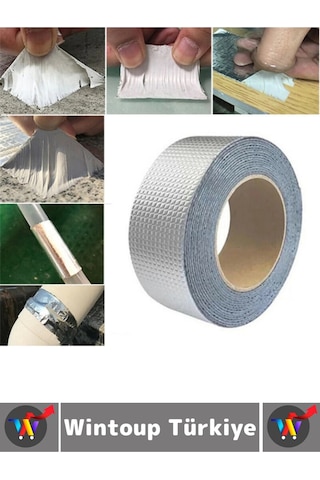 Ultra Güçlü Su Geçirmez Isıya Dayanıklı Alüminyum Folyo İzolasyon Tamirat 72 Mm X 2 Metre Çamur Bant