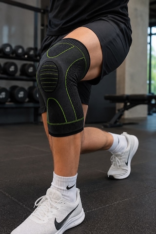 Medikal Ortapedik Patella Jel Pad Destekli Yan Stabilizatörlü Spor Koruyucu Set Yeşil