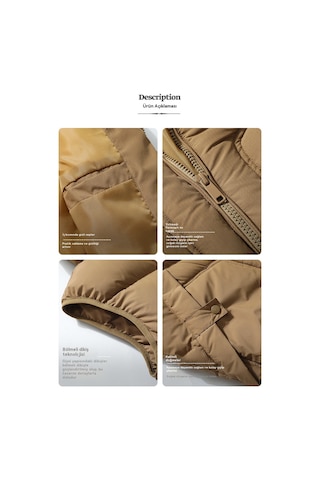 Yeni Erkek Kalın Dik Yaka Yelek Kahve