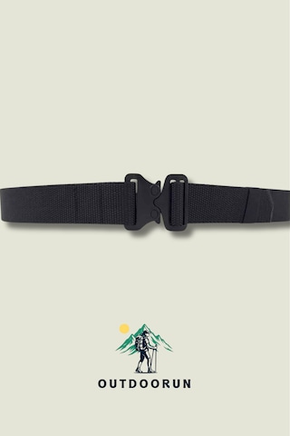 Outdoorun Siyah Plastik Tokalı Klipsli Kobra Kemer Siyah