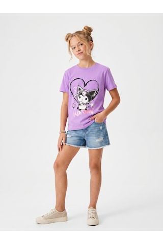 Sea Bubbles Kuromi Kız Çocuk Tişört St10398 Lila