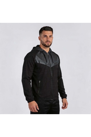 Siyah Joma Erkek Günlük Sweatshirt Kapşonlu Full Zip Style 4241305