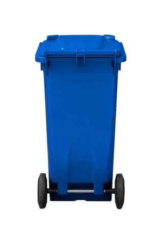 Mavi Plastik Çöp Konteyneri 120 Litre Konteyner - A+ Isıya Karşı Mavi