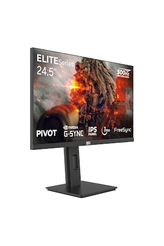 Dragos EliteSeries E245FHD500 24.5" 1 MS 500 Hz FreeSync G-Sync IPS Pivot Oyuncu Monitörü