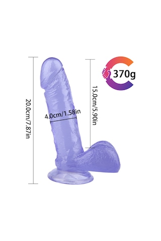 Red Fox Mor Renk Jel Dildo