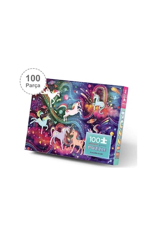 Crocodile Creek Puzzle - 100 Parça - Unicorn Galaksi