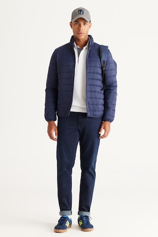 Ac&Co / Altınyıldız Classics Standart Fit Normal Kesim Dik Yaka Erkek Mont - Lacivert