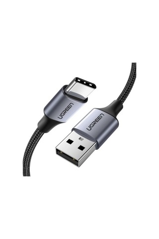 Novahub 0,5 M 3a Hızlı Şarj & Veri Aktarımı Usb 2.0 Tip-c Alüminyum Kabuk Kablo, Siyah
