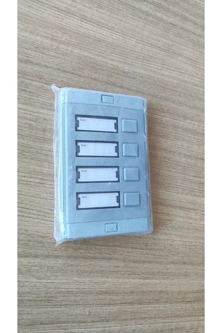 Boçi Elektronik 4'lü Sıva Üstü Zil Paneli Butonu Gri Plastik Kasa