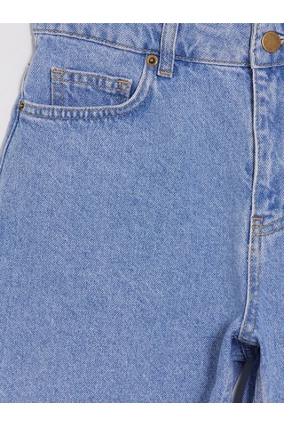 Lcwaıkıkı Petite Mavi Regular Fit Kadın Jean Şort