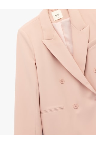 Koton Kruvaze Uzun Kollu Oversize Blazer Ceket Pembe 6wak50047uw Gül