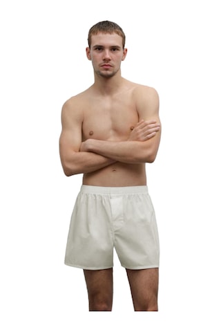 Yohannes Club Erkek Pamuklu Poplin Boxer, Tekli Paket, Kırık Beyaz, % 100 Pamuklu Poplin Kumaş Beyaz
