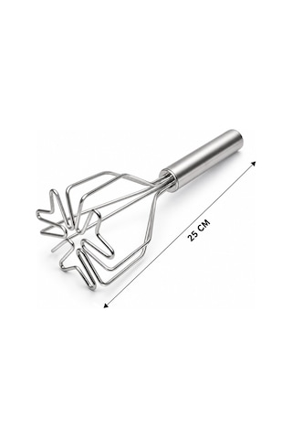 İbico İ22-414 Patates Ezici Çap: 9cm Krom Saplı 12cm Toplam Uzunluk: 26cm Metal Kalp Şekil Diğer