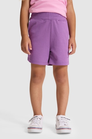 U.s. Polo Assn. Kız Çocuk Menekşe Şort Örme 50325686-vr037 Menekse