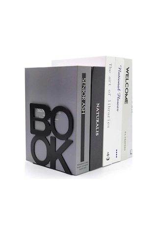 Book Yazı Desenli Model Kitap Desteği - Ev Ve Ofis Dekoratif Este