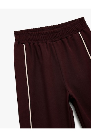 Koton Geniş Paça Biyeli Bordo Kız Çocuk Pantolon 6wkg40034aw Bordo