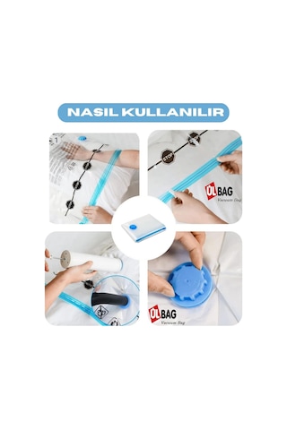 2'li Vakumlu Hurç Seti-2 Baza Altı Yorgan Boy 73 Cm X 130 Cm Baza Altı Yorgan Şeffaf