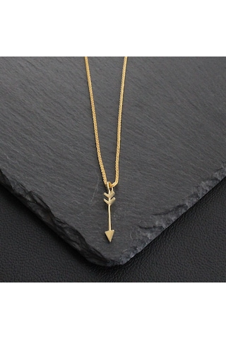 Gold Arrow Kolye Gümüş