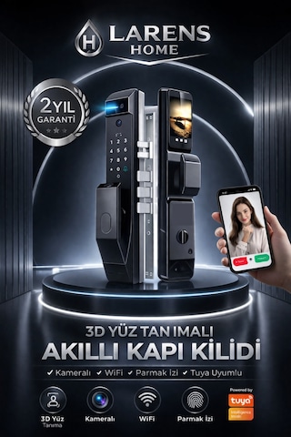 Novarex Pro Akıllı Kapı Kilidi Yüz Tanıma, Parmak İzi, Şifre, Kart Ve Tuya Uygulama Destekli Novarex Pro Akıllı Kapı Kilidi Yüz Tanıma, Parmak İzi, Şifre, Kart Ve Tuya Uygulama Destekli
