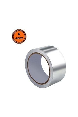 6 Adet Alüminyum Yanmaz Folyo Bant Soba Boruları İçin 20 Mt