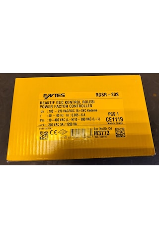 Entes Rgsr-20s Reaktif Güç Kontrol Rölesi 16+svc Kademeli M3773