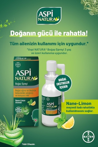 Aspi Natura Boğaz Spreyi 20 ML