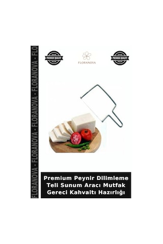 Premium Peynir Dilimleme Teli Sunum Aracı Mutfak Gereci Kahvaltı Hazırlığı Çok Renkli
