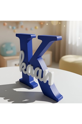 Kişiye Özel İsimli Dekoratif Masaüstü Obje - 17 Cm Modern Tasarım