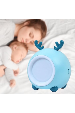 Suntek Geyik Gece Lambası Kawaii Hayvan Lamba Kısılabilir Mavi